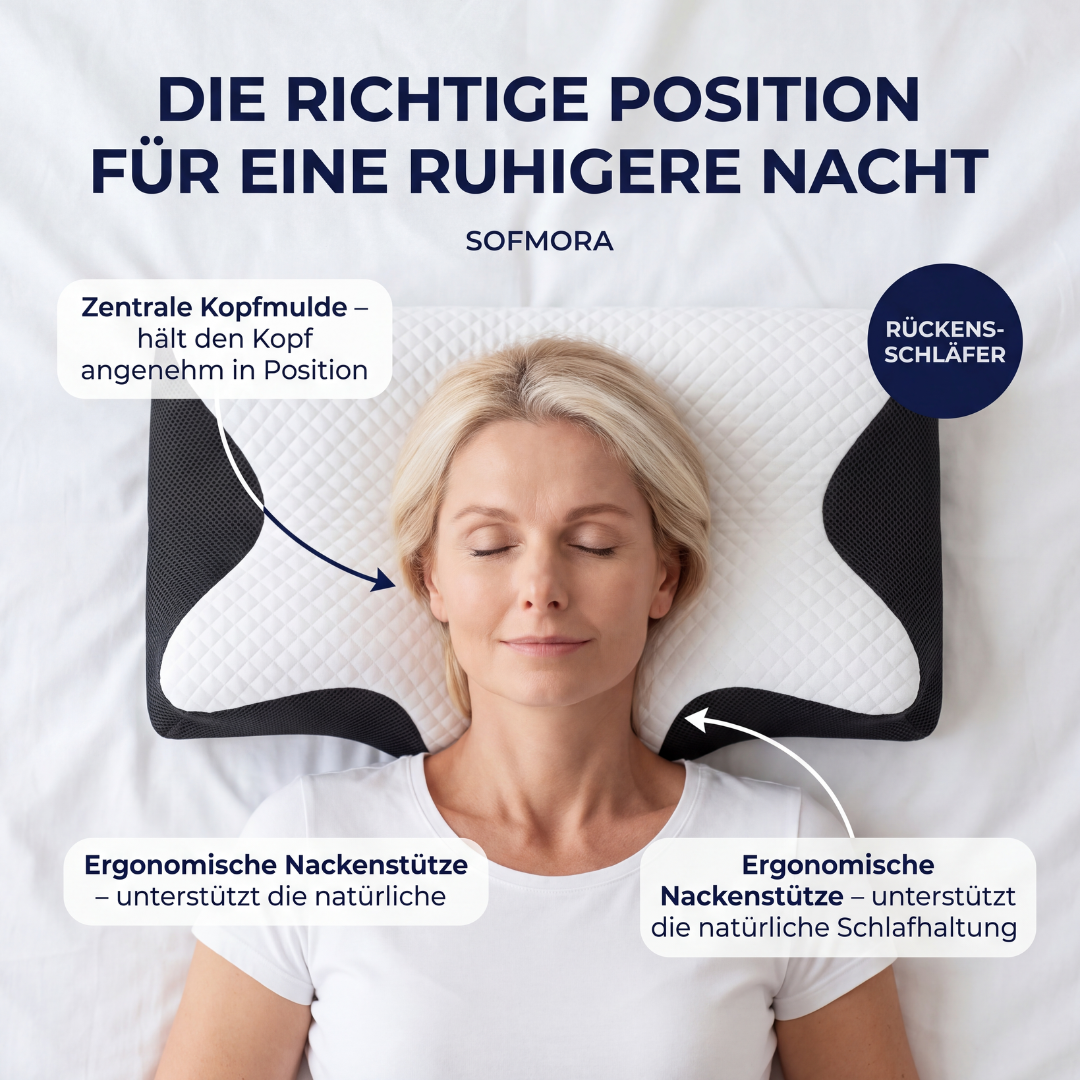Sofmora Orthopädisches Kopf- & Nackenstützkissen